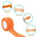 Self Adhesive Wrap Elastic Bandage Cross Stitch Finger Protector (Orange)