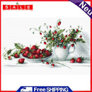 Partial Embroidery Strawberry Printed Canvas DIY 11CT Needlework Sets Decor Gift