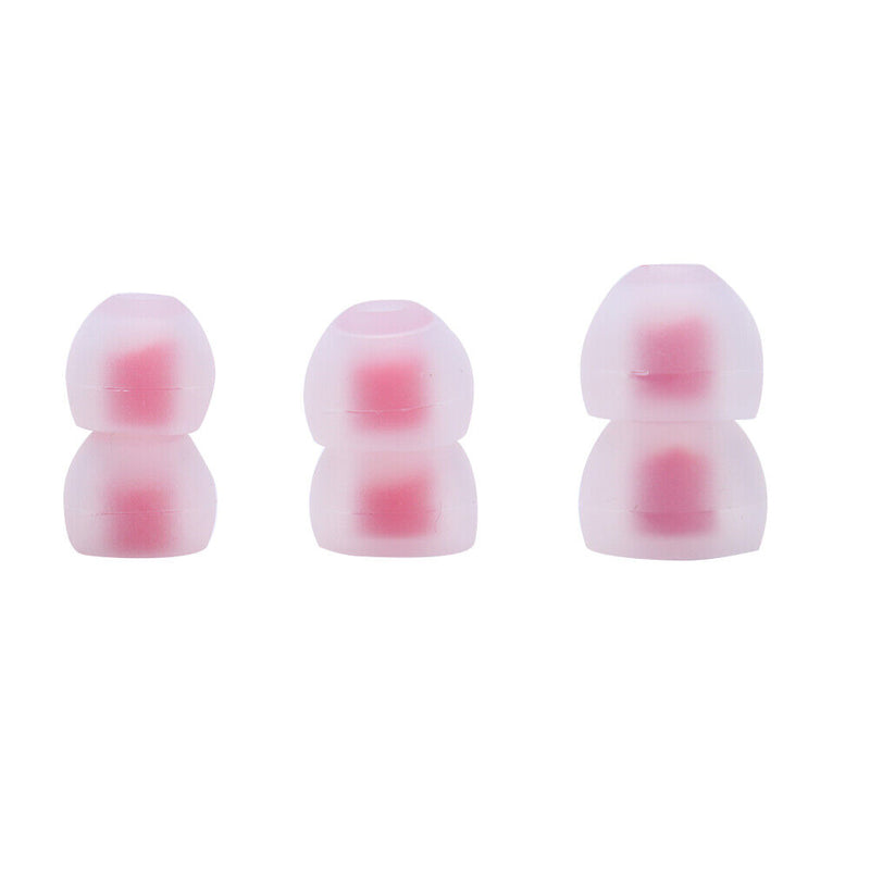 6pcs In Ear Earphone Silicone Earbuds Replace for KZ Headset (White+Red) Newly
