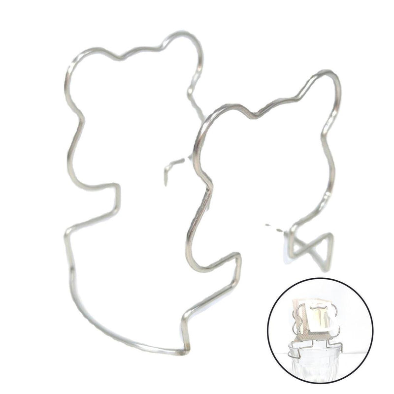 Bear Coffee Dripper Stand Holder Foldable Camping Steel Coffee Rack Filter R4I6