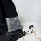 #A 2pcs Transparent PVC Shoulder Bags Women Print Clear Chain Messenger Handba
