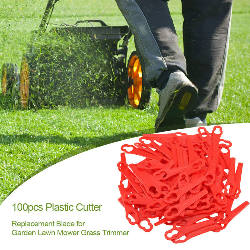 100pcs Plastic Brush Cutter Blades Garden Trimmer Replacement Part Garden T