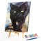 Frameless Oil Paint By Numbers DIY Cat Picture Craft Kit Home Living Room Decor