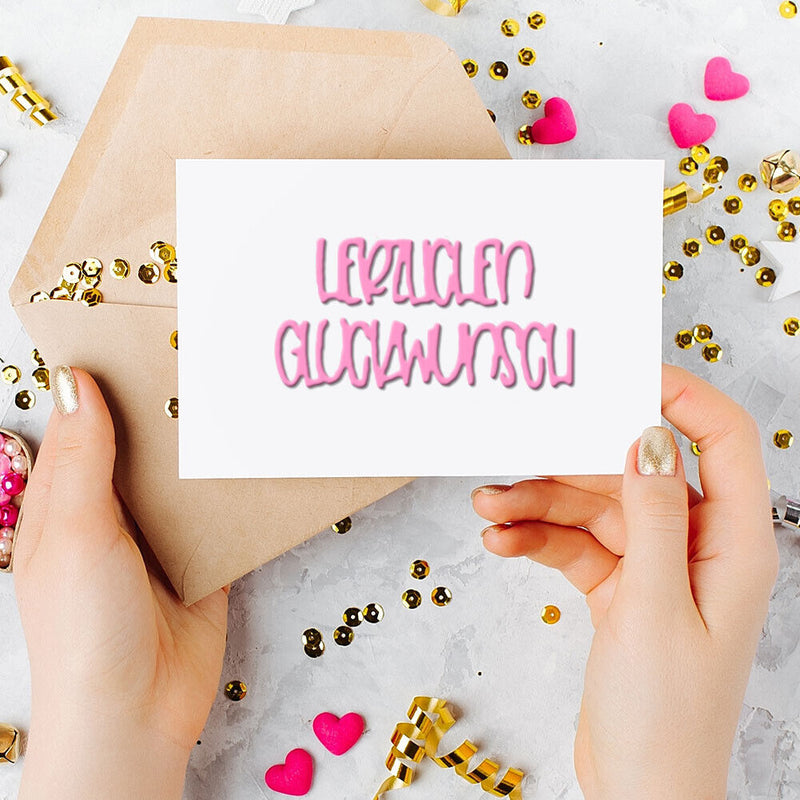 German Words Embossing Cutting Dies Carbon Steel DIY Scrapbooking Album Cards