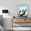 Frameless Oil Paint By Numbers Fishermen DIY Canvas Picture Craft Kits