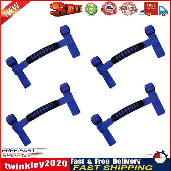 4pcs Car Roll Bar Grab for Jeep Wrangler TJ CJ YJ JK JL 1955-2021 (Blue) Newly