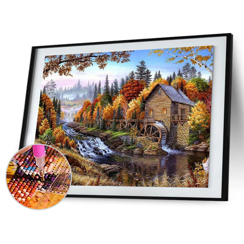 XiYuanShangMao 5D DIY Diamond Painting 30x40cm Full Circle Diamond Landscape Hol