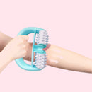 Body Roller Massager Arm Leg Dual Wheel Pain Relief Massage Tool (Blue) Newly