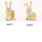 Desktop Ornament Wooden Rabbit Ornaments Bunny Easter pendants Stand