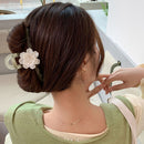 Female Side Clip Strongly Fixed Headwear Shark Clip Camellia Catch Clip