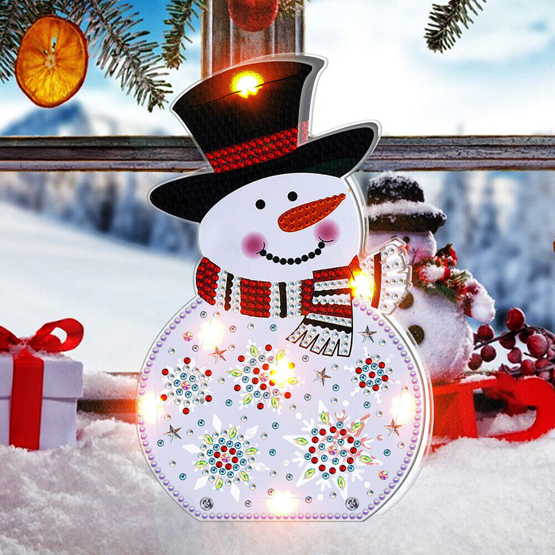 Diamond Painting LED Lamp 5D Diamond Embroidery Mosaic Christmas Gift Craft