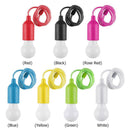 6pcs LED Hanging Light Bulb Battery Powered Colorful Pull Cord Bulbs (Red)