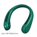 Mini Neck Fan USB Rechargeable Bladeless Fan Neck Air Conditioner (Green)