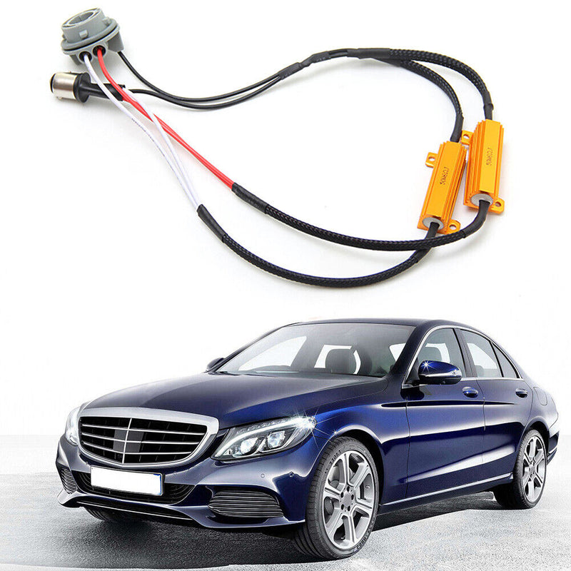 2pcs 50W LED Automobile Brake Turn Signal Light Load Resistor Fix Error Flash