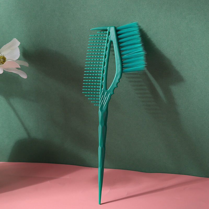 Barber Hair Dyeing Comb with Brush Plastic Hair Coloring Applicator (Cyan) Newly