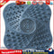 Fan-shape Silicone Floor Drain Sink Strainer Waste Plug Hair Filter (Blue) Newly