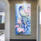 Blue Peacock Oil Paint By Numbers Kits DIY Handpainted on Canvas Wall Unframed