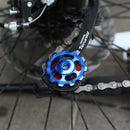 Bicycle Rear Derailleur Wheel Ceramic CNC Road Bike Guide Roller (Blue)
