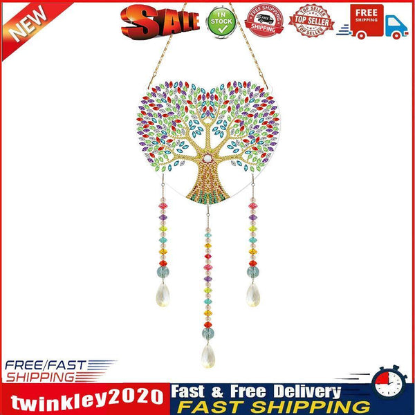 DIY Crystal Prism Teardrop Pendant Diamond Painting Kit Wind Chime (PFL04) Newly