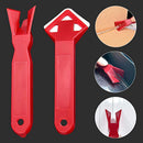 Silicone Caulking Grout Scraper Plastic Negative Angle Spatula (Wine Red) Newly