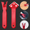 Silicone Caulking Grout Scraper Plastic Negative Angle Spatula (Wine Red) Newly