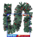 Christmas Rattan Garland Ornametns LED Christmas Wreath Background Pendant