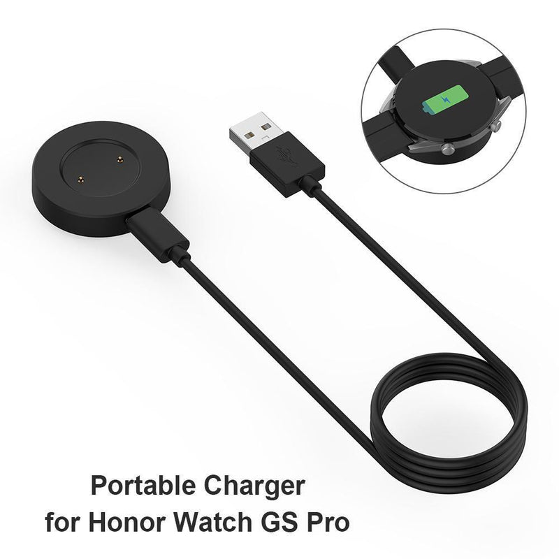 USB Charging Cable Base Adapter for Huawei Honor Smart Watch GS Pro (Black)