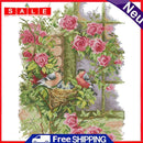 14CT Partial Cross Stitch Flower Birds Counted DIY Cotton Thread Needlework Gift