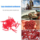 50pcs/Set Worm Soft Lure Earthworm Fishing Artificial Rubber Baits Shrimp Tac