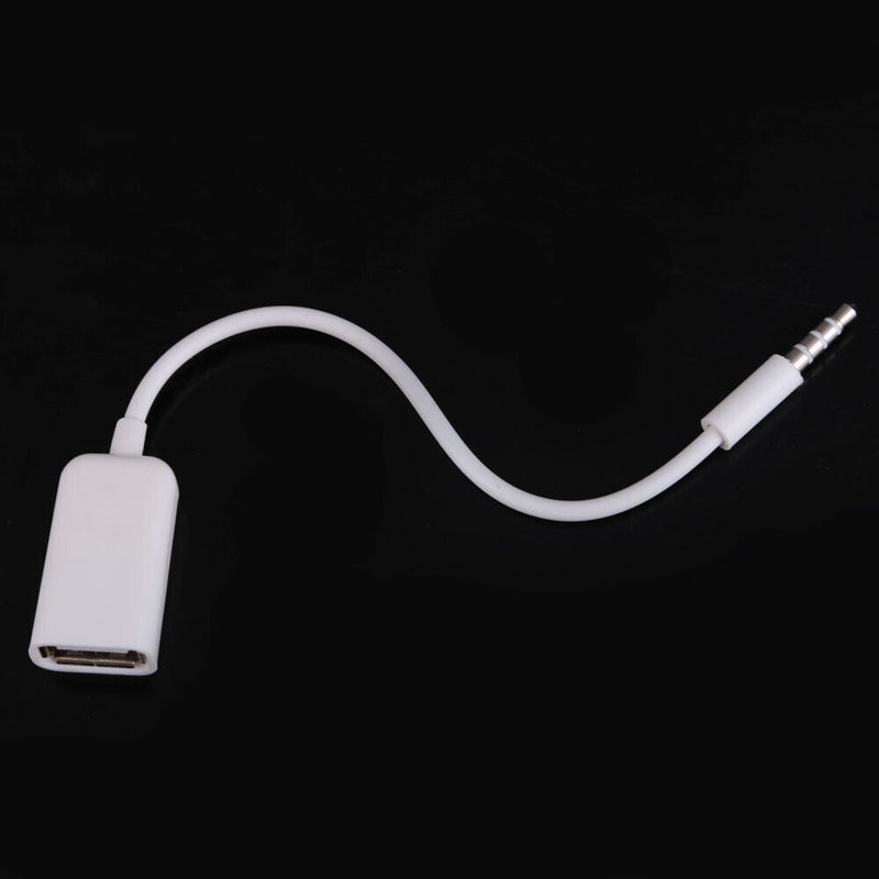 USB Female to AUX 3.5mm Male Jack Plug Audio Converter Adapter Data Cable  Newly