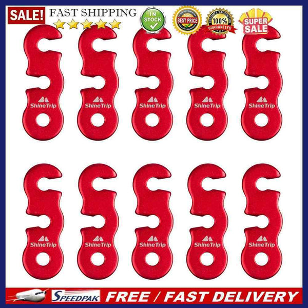 10pcs Outdoor Camping Rope Paracord Cord Rope Stopper Adjustable Fixed Buckle