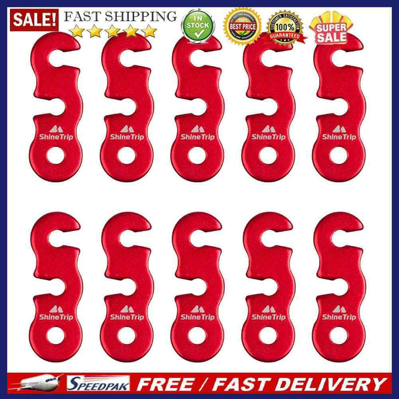 10pcs Outdoor Camping Rope Paracord Cord Rope Stopper Adjustable Fixed Buckle