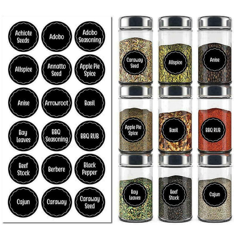 Chalkboard Blackboard Stickers Decals Craft Kitchen Board Labels Jar Chalk H1U1