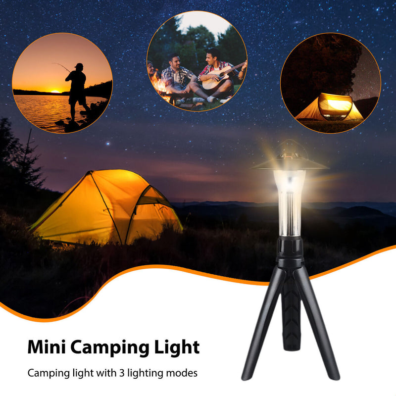USB LED Camping Torch Flashlights Three-speed Lighting Portable Fishing Lantern