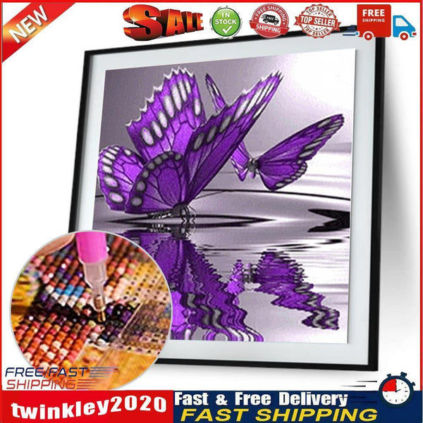 5D Butterfly Diamond Embroidery Painting Cross Stitch DIY Home Decor Newly