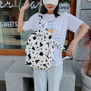Cow Print School Bags for Women Girls Large Capacity Backpack Casual Bagpacks