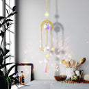 Hanging Crystal Light Catcher Metal Moon Sun Garden Wall Wind Chime (62) Newly