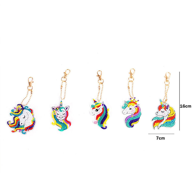 5D DIY Full Special Drill Diamond Painting Keychain Art Pendant(16x7cm) Newly
