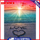 Oil Painting By Number Kit Seaside Scenery Canvas Modern DIY Hand Paint Drawing