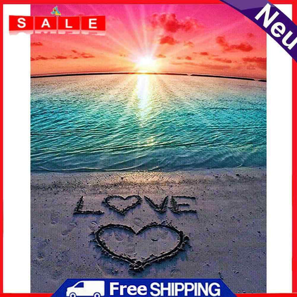 Oil Painting By Number Kit Seaside Scenery Canvas Modern DIY Hand Paint Drawing