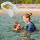 Soft Silicone Swimming Earplugs Nose Clip Diving Surfing Nose Clips (White)