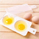 Cooker Steamer Tool Double Cup Egg Steamer Microwave Eggs Draining Egg Boiler
