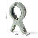 3pcs Beach Towel Clips Laundry Quilt Clamp Clothes Pins Drying Rack (Green)