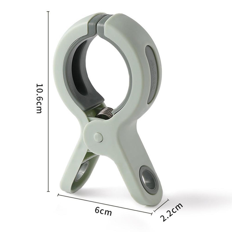 3pcs Beach Towel Clips Laundry Quilt Clamp Clothes Pins Drying Rack (Green)