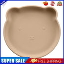 Children Dishes Baby Silicone Sucker Feeding Bowl Kid Dining Plate (Coffee)