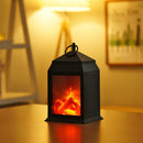LED Fireplace Lantern Lamps Living Room Flame Christmas Night Light (C) Newly