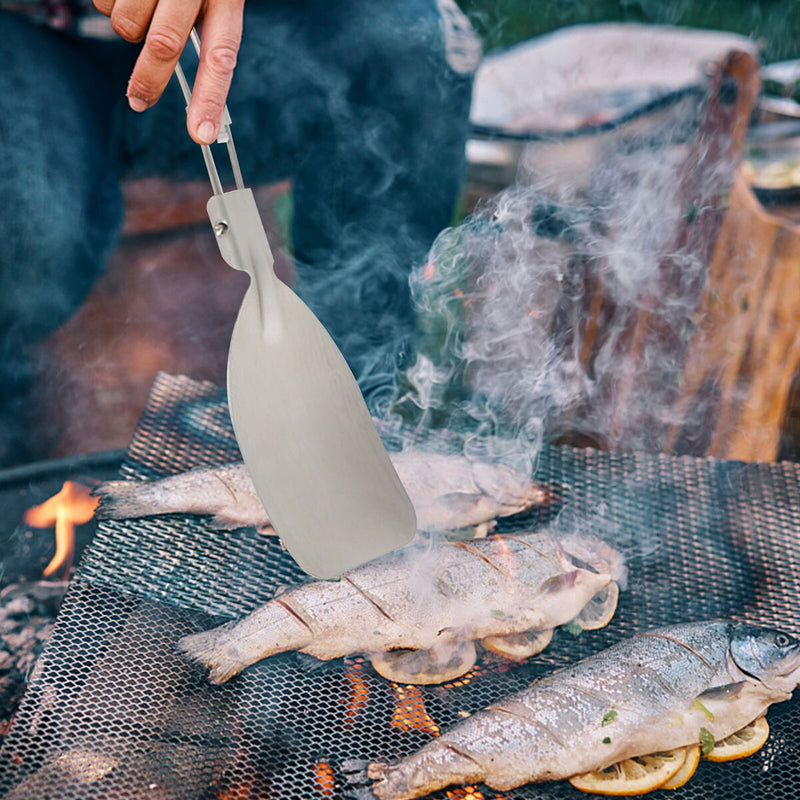 Barbecue Spatula Heavy Duty Stainless Steel Folding Turner for Outdoor Camping