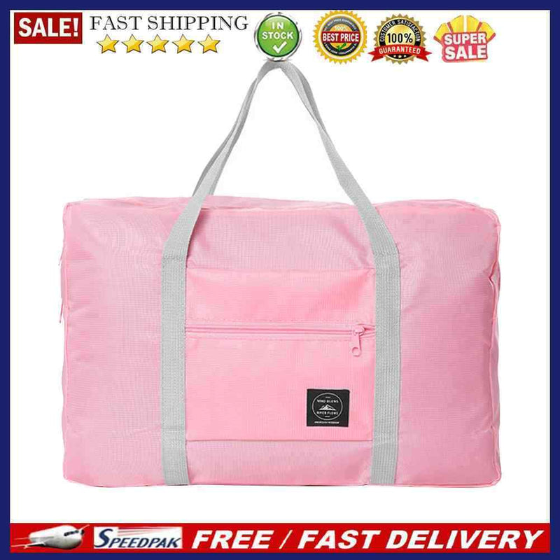 Solid Color Waterproof Folding Travel Bag Lightweight Large Capacity Luggage Bag