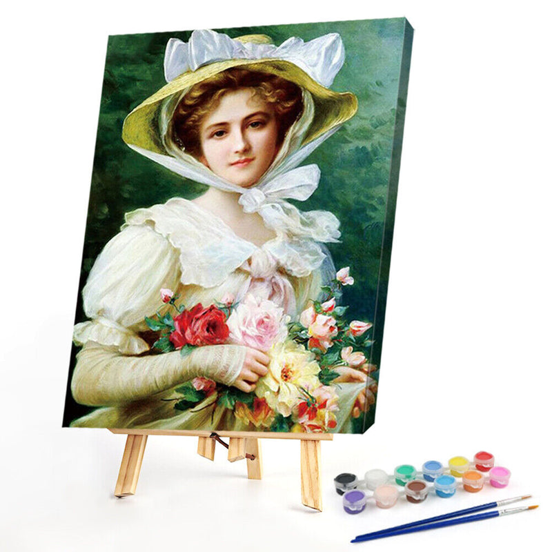 Noblewoman Oil Paint By Numbers Kit DIY Drawing Picture for Adults Home Decor