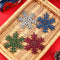 Decorations Ornaments Winter Snow 10cm Plastic Snowflake Glitter Powder Xmas